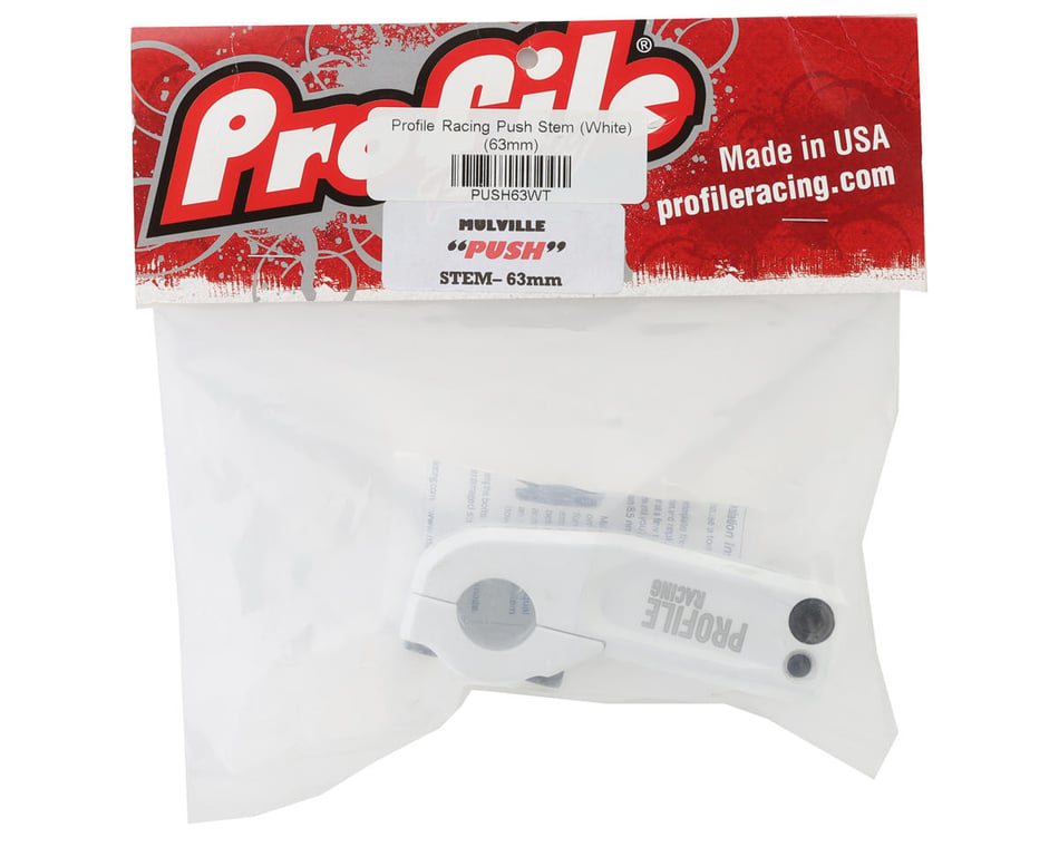Profile Racing Push Stem (Mark Mulville) (White) (63mm) - Dan's Comp